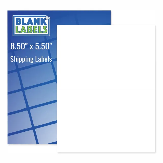 10000 Economy Half Sheet Labels Fits eBay PayPal Amazon Shipping 8.5 5.5