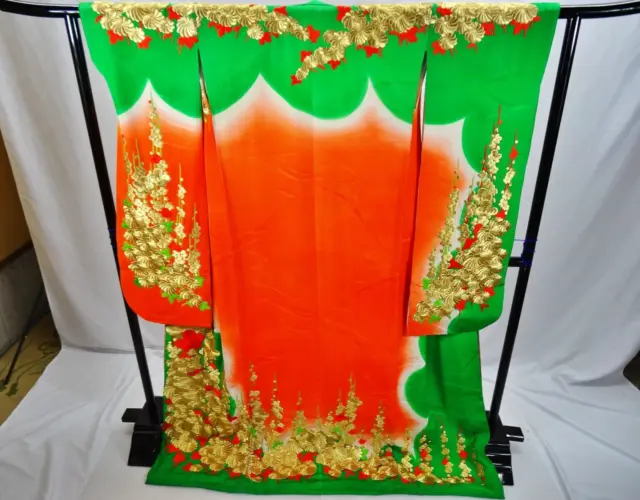 Japanese Kimono Uchikake  Wedding Pure Silk  japan　013