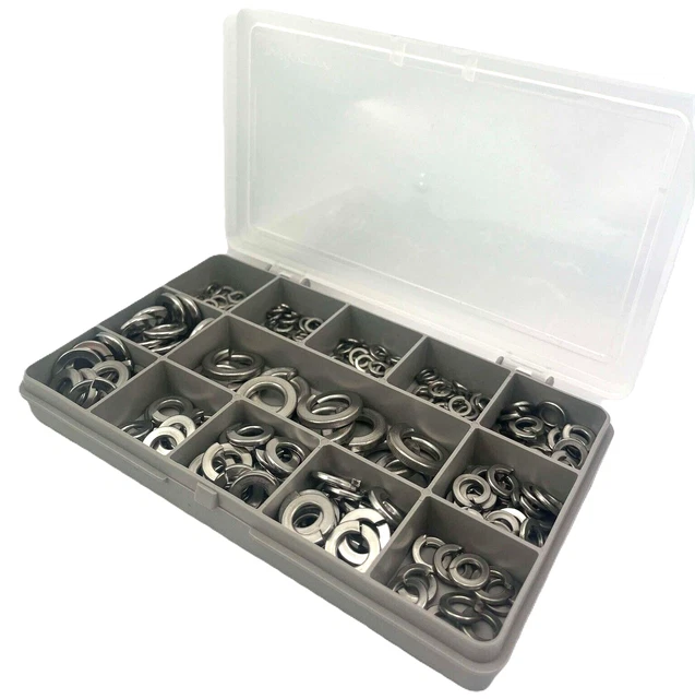 Set Rondelle Piatte E A Molla In Acciaio Inox A2 - Misure Imperiali UNF - Foto 4