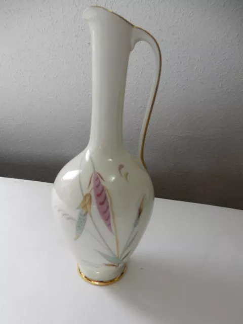 Eschenbach Bavaria Vase 21 Cm Gräser Wildblumen Blumendekor Goldrand