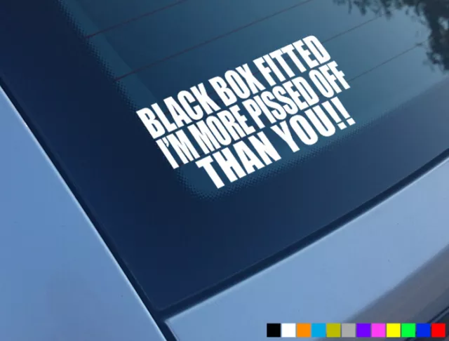 BLACK BOX PASSEND LUSTIGE AUTOAUFKLEBER AUFKLEBER JUNGER FAHRER STOßSTANGE FENSTER VINYL