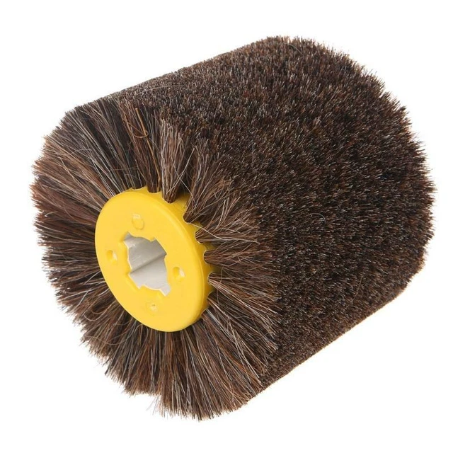 Deburring Horsehair Round Brush Head Polishing Grinding Buffing Wheel Woodworks
