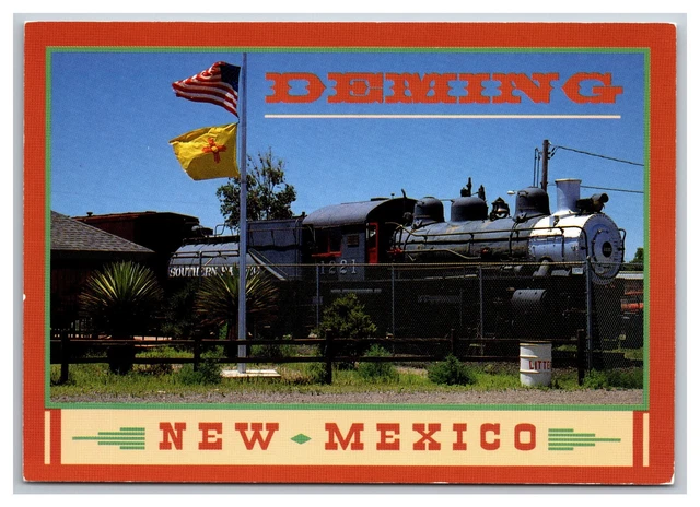 Southern Pacific Railroad Train Engine 1221 Deming NM LG 4.2 x 5.8 Size Postcard