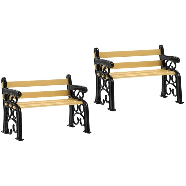 2 PACK MINI Toys Bench with Storage Home Accessories Dollhouse Stool £8 ...