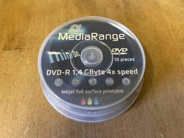 Mini Dvd-r Vierge - Surface Imprimable - 1,4Go - x10
