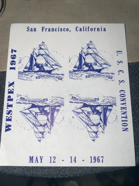 U.S.C.S. Convention WESTPEX MEETING SAN FRANCISCO   1967 Blue Label
