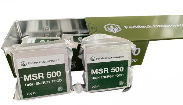 MSR 500, Alimento ad Alta Energia, 6x200 g in Scatola di Metallo