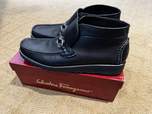 Salvatore Ferragamo Lancio 1 Nero Calf Sz 12