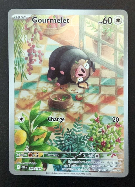 Card Collection – Gourmelet 209/197 Art Rare (AR) – Pokémon Écarlate Et Violet Flammes Obsidiennes – Neuve Sous Sleeve