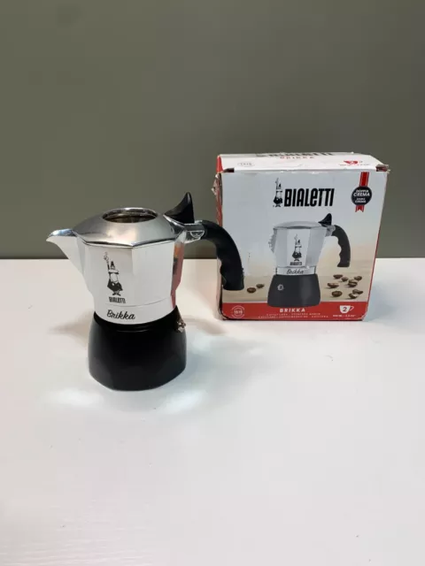 BIALETTI Brikka Moka Pot Coffee Maker, Original Bailetti Espresso Maker 2-4  Cup Kitchen Drip Stove Gas Best Delicious