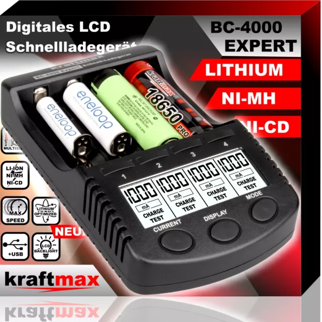 BC-4000 EXPERT Universal Ladegerät für Lithium und Ni-MH Akkus | Li-Ion