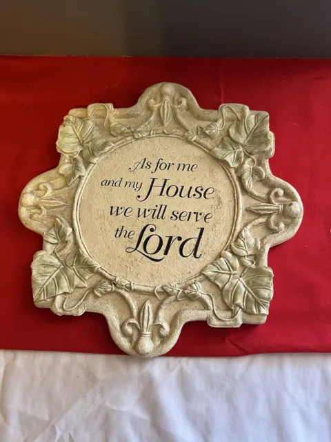As For Me And My House We Will Serve The Lord Religious 11” ceramic Plaster