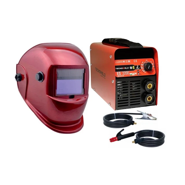 Posta da Saldare Inverter 130A Tecnoweld + Cappa Rosso LCD Automatico