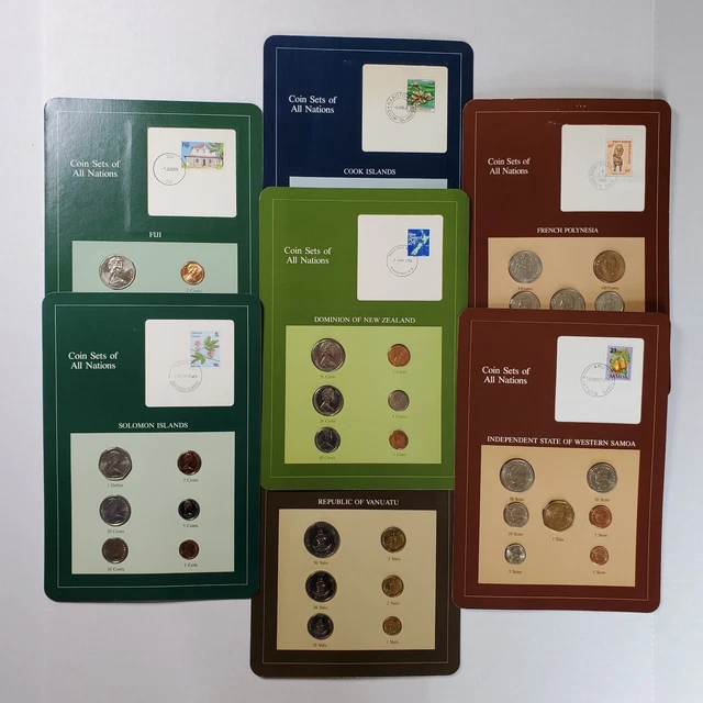 Franklin Mint Coins Of All Nations Samoa Fiji Polynesia Vanuatu Solomon Zealand
