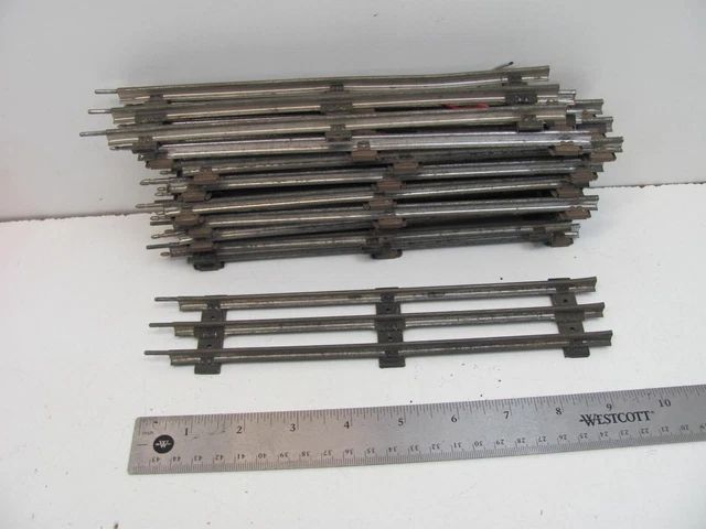 Lot Of 10 : Vintage Lionel 027 Track Standard "O" Gauge 3 Rail