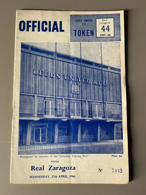 1965-66 Leeds United vs Real Zaragoza - Fairs Cup Semi Final