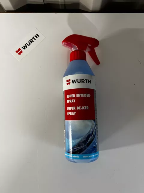 2X WURTH DE-ICER / Defroster to Remove Ice Fast, Easy to Use 500ml