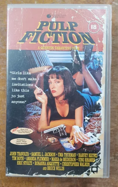 Pulp Fiction Quentin Tarantino UK PAL VHS Video Cassette Tape Tested