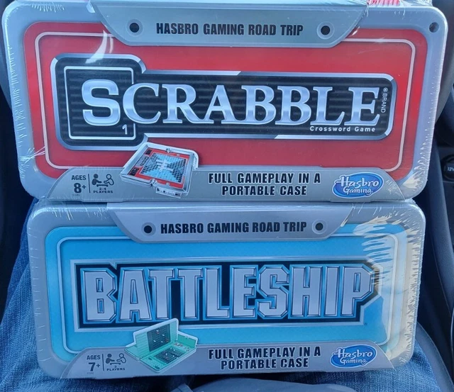 HASBRO GAMING ROAD Trip Battleship and Scrabble Travel Portable New