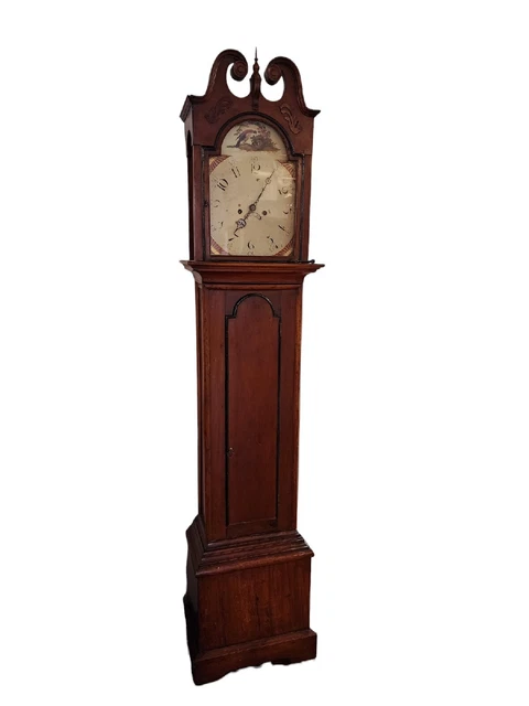 Early 19th Century English Tall Case Clock - Nesting Bird on Dial