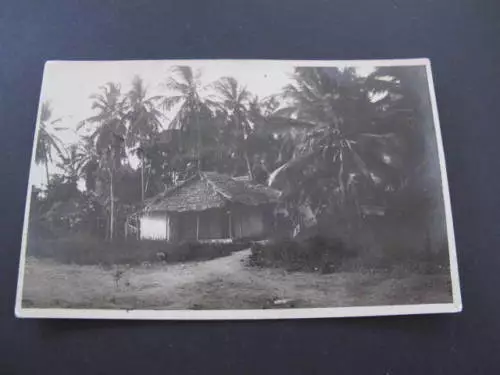 Malay Hut Singapore RPPC old Postcard