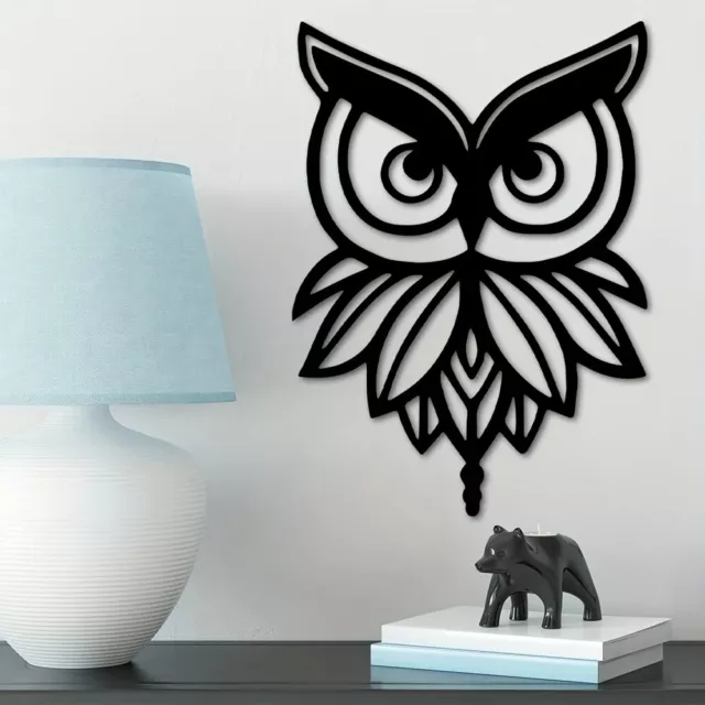 Owl Wall Decor - Modern Metal Wall Hanging Art for Birthday Parties, Iron Crafts