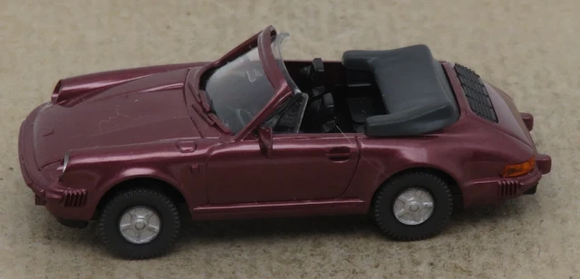Miniature Wiking HO 1/87 Porsche 911 C Coupé Marron Foncé - Modèle #12162 Sans Boîte