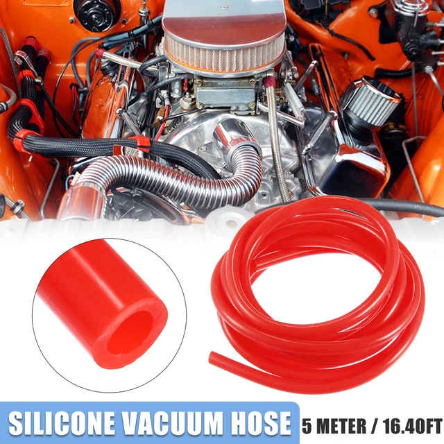 8mm ID 16.40ft Car Silicone Vacuum Hose Pipe Water Air Boost Line Tube Red