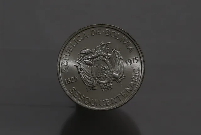 🧭 🇧🇴 Bolivia 250 Pesos Bolivianos 1825-1975 Silver High Grade B58 #Z8058