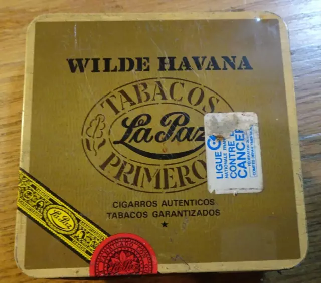 Ancienne Boite Cigares "Wilde Havana" La Paz tôle lithographiée *Vide TBE