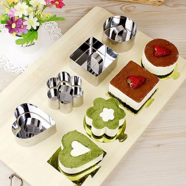 Ball Sushi Fondant Mousse Cake Mold With Push Piece Cake Ring Cookie Cutter Set