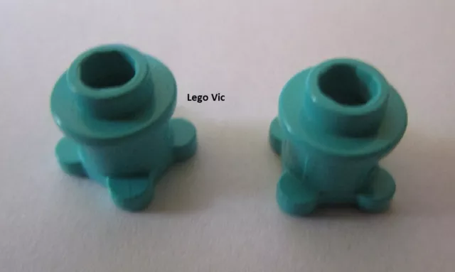 LEGO 33286 x2 Brick Round with Flower Edge Lt Turquoise Scale 3148 3149 MOC A78
