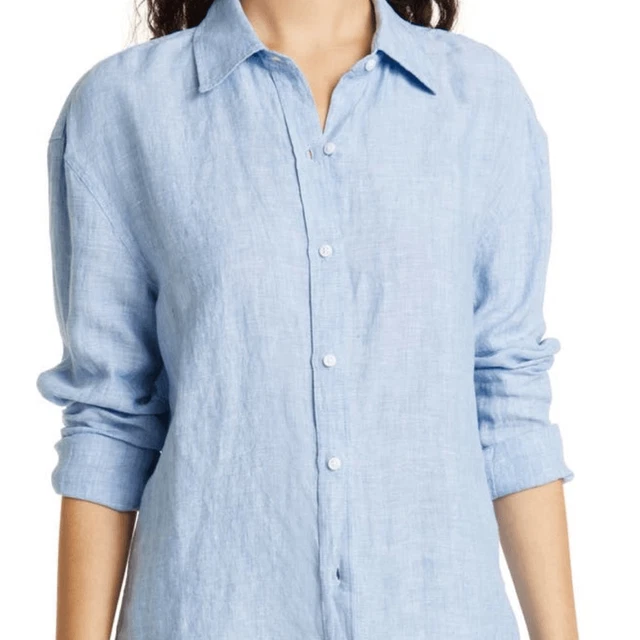 Club Monaco linen button down chambray size large