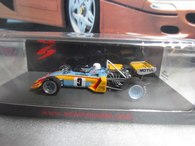 A 1:43 scale spark Brabham BT33 as raced by Tim Schenken