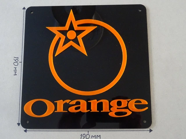 Orange Mountain Bikes. Orange MTB. Cycling Sign, 190mm X 190mm.