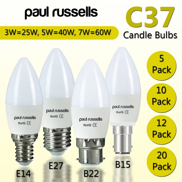3W 5W 7W LED Kerze A + Energiesparlicht Warm Cool Day E14 B22 E27 E14 Glühbirnen