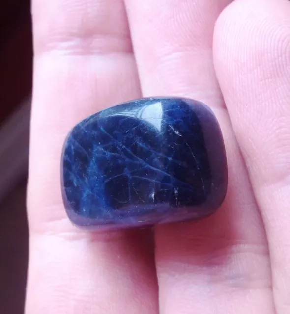 pierre naturelle roulée en sodalite qualité extra 5.6gr 19mm  - unique 2