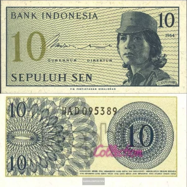 Indonesia Pick-number: 92a uncirculated 1964 10 Sen