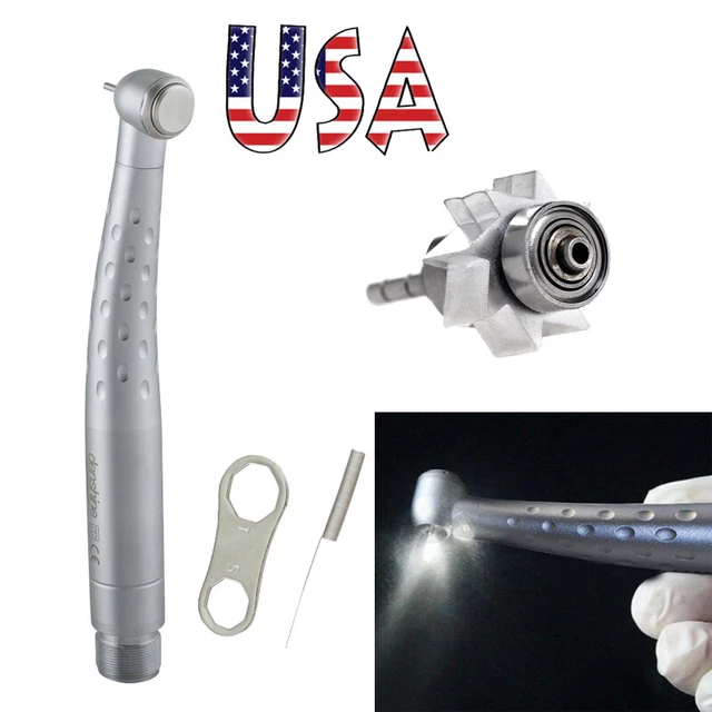 Denshine Dental High Speed E-generator LED Handpiece Push 2 hole EXTRA Cartridge