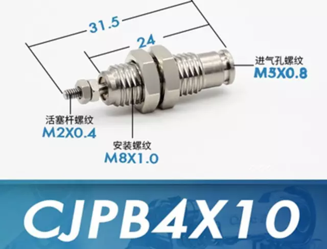 1Pcs CJPB4x10 Pin pneumatic cylinder CJPB SMC type single acting spring return