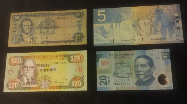 Foreign Currency Lot Of 4