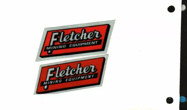 2 Nice Fletcher Mining Equipment Coal Mining Stickers