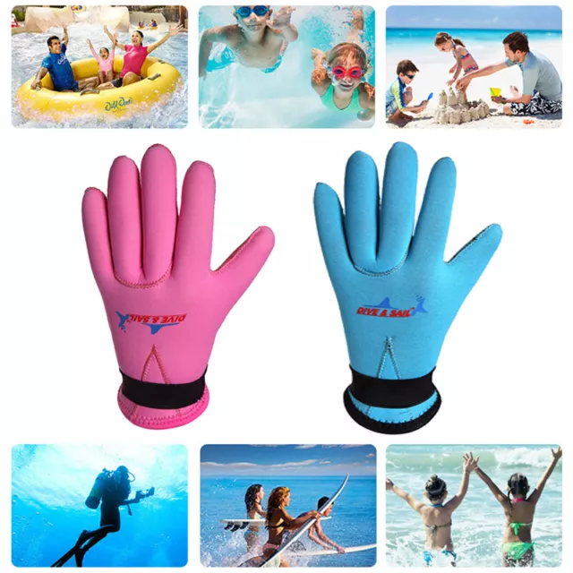 3mm Children Kids Wetsuit Gloves Neoprene Skid-proof Scuba Water Sports Swmming