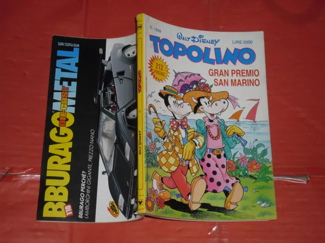 WALT DISNEY- TOPOLINO libretto- n° 1848 a- originale mondadori- anni 60/90