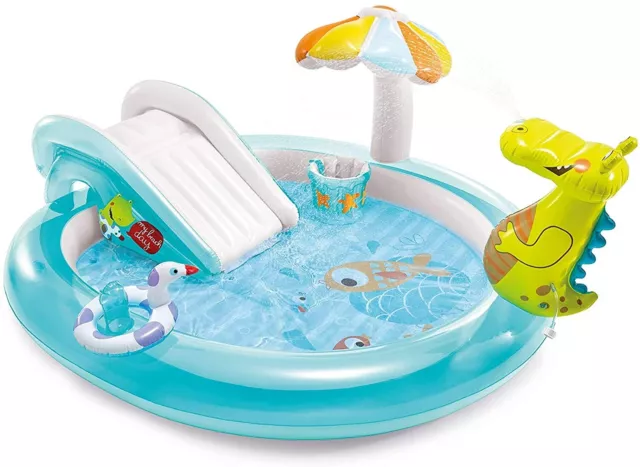 Playcenter alligatore Intex 57165 piscina scivolo gonfiabile bambini spruzzi