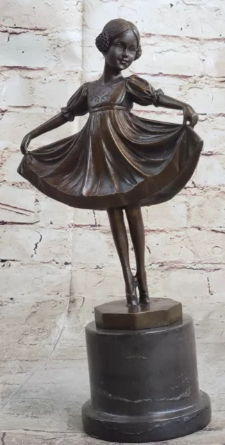 Signed Preiss Young Ballerina Bookend Book End Bronze Sculpture Statue Figure NR