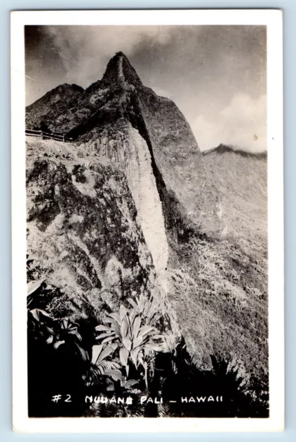 Hawaii HI Postcard RPPC Photo View Of Nuuane Pali c1910's Unposted Antique