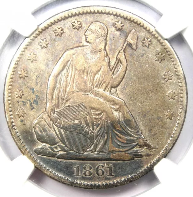 1861-O CSA Obverse Seated Liberty Half Dollar 50C FS-401 - NGC XF Details (EF)!