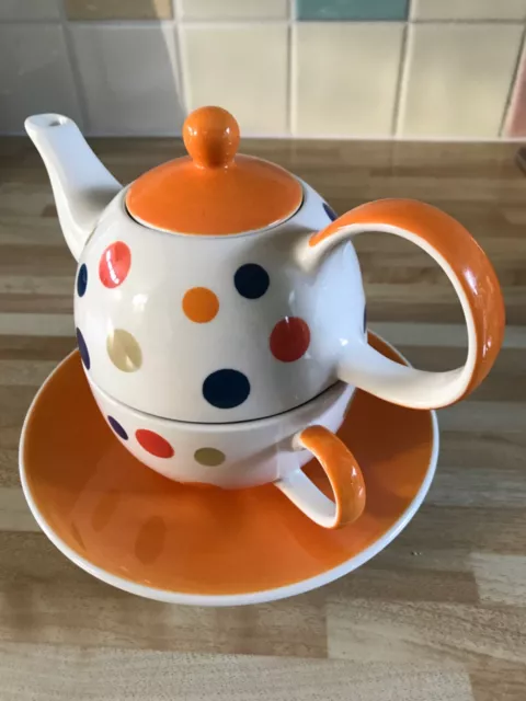 Whittard of Chelsea Polka Dot One Cup Teapot Set