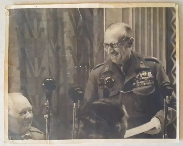 RARE ORIGINAL WW2 Photograph of Sir Winston Churchill & Montgomery of ...